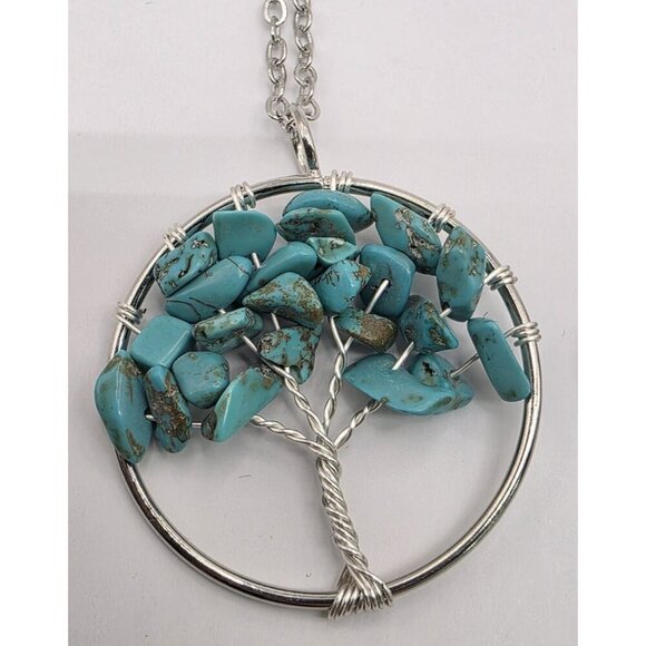 Tree of Life‎ Pendant Necklaces Lot of 6 Turquoise Amethyst Sodalite 20-21" - Picture 2 of 8